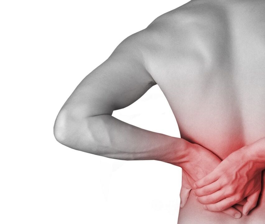 Schmerzen im unteren Rücken aufgrund von Prostatitis